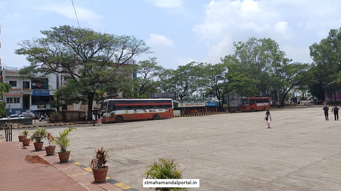 nrusinhwadi bus stand depo left view